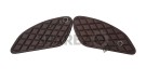 Royal Enfield Interceptor and GT 650 Tank Rubber Knee Pad Pair Brown - SPAREZO